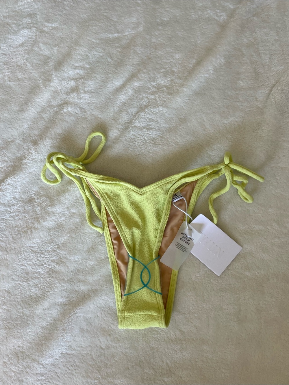 Twiin Flash V Tie Side Bottoms in Pine lime